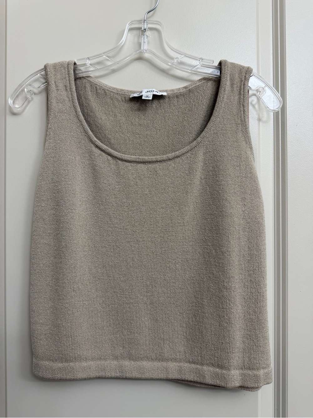 St. John Knit Tank Top in Taupe